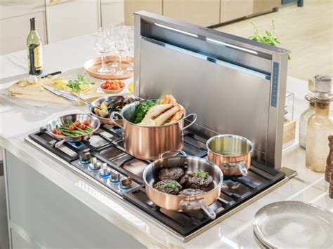 thermador gas cooktop with downdraft vent